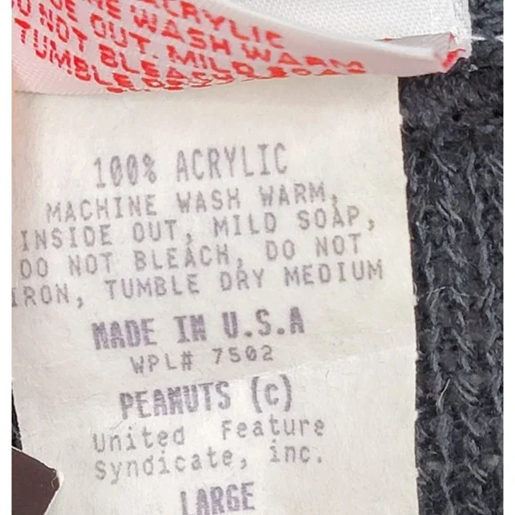 Vintage Snoopy sz Large Halloween Sweater Woodstock BOO Haunted House USA NEW - Picture 4 of 9